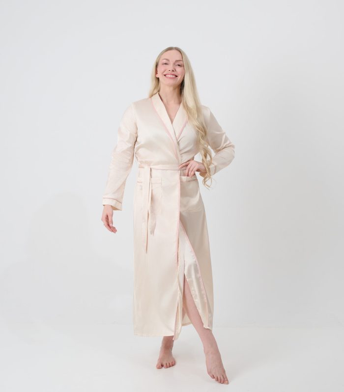Blush Pink Piping Robe