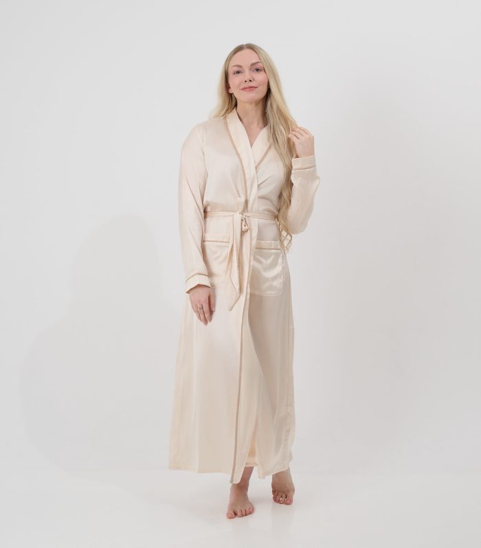 Beige Piping Robe